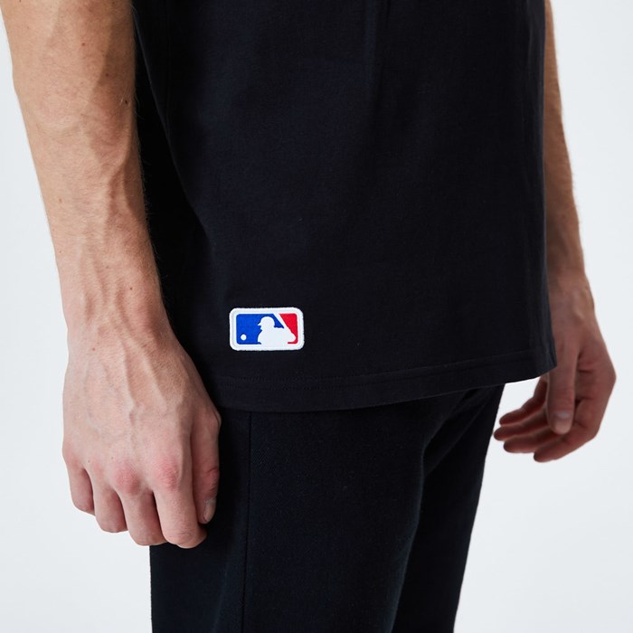 New York Yankees Team Logo Miesten T-paita Mustat - New Era Vaatteet Tarjota FI-953048